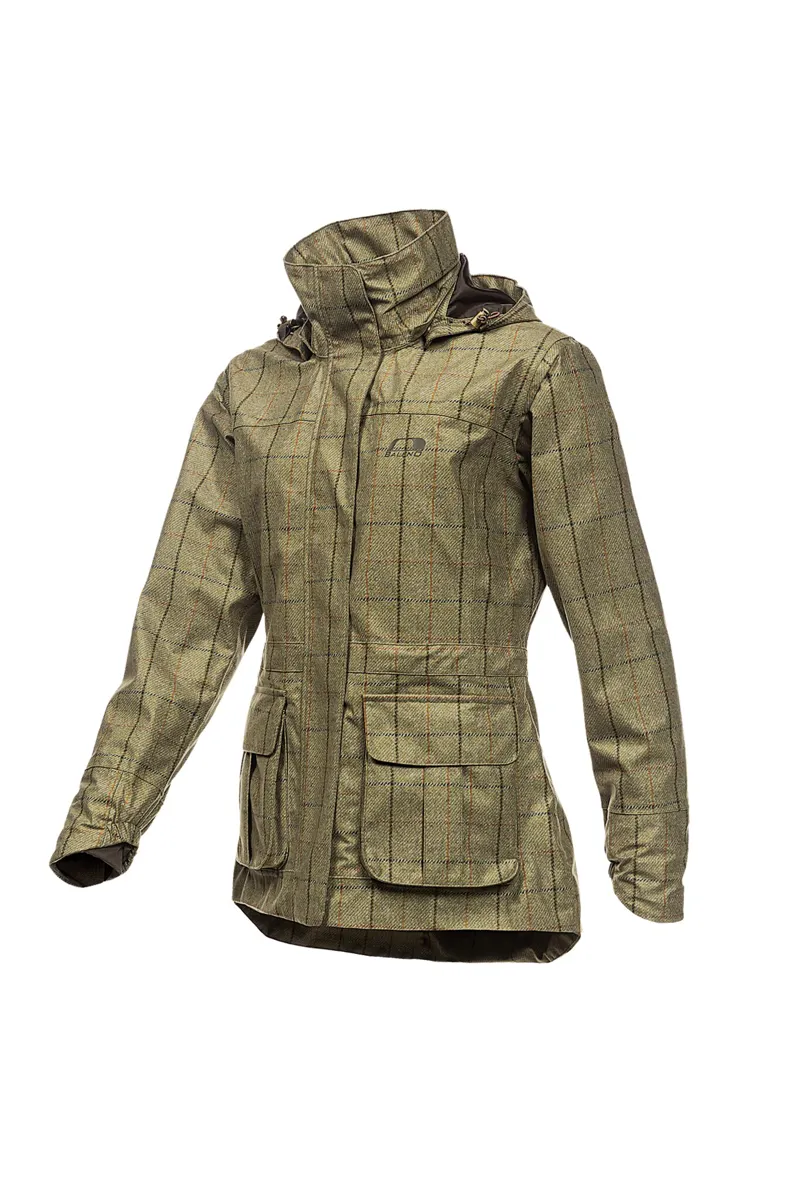 Baleno Pembroke Ladies Waterproof Jacket Khaki Tweed-4
